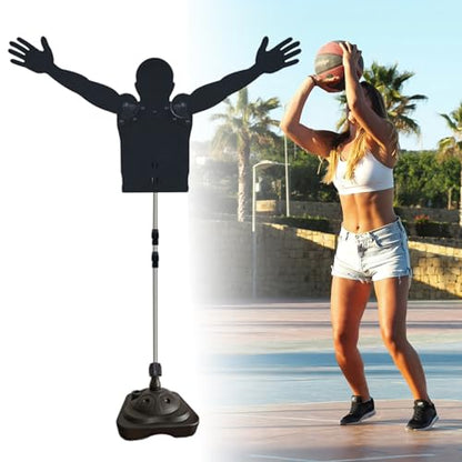 Portable Basketball Defender Dummy, Shot Trainer Mannequin with Movable Arm & Water-Filled Base, Volleyball/Soccer Sports Trainer (2pcs) - color: 2pcs