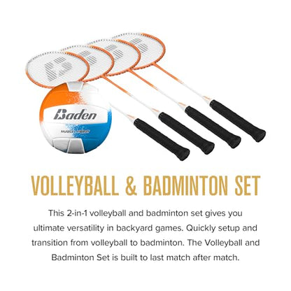 BadenBaden Champions Volleyball Badminton Combo Set