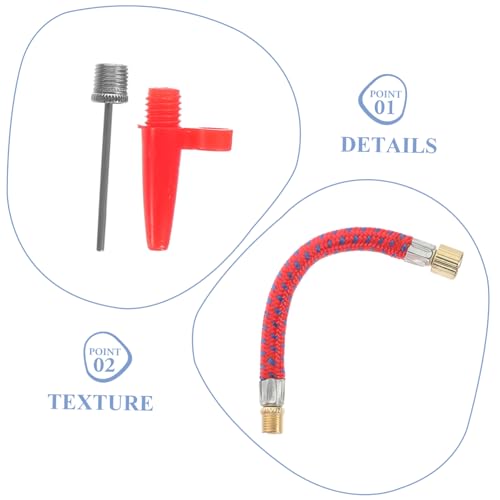 1set Portable Basketball Pump Inflator Kit Needles Hand Pump Extension Hose and Nozzle for Basketball Soccer and Volleyball and Easy to Use