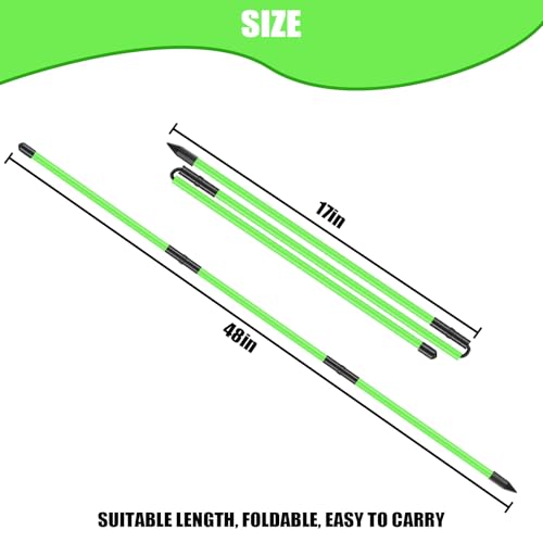 Olaismln Collapsible Golf Alignment Sticks 2Pack, 48" Alignment Sticks for Golf Training,Golf Training Equipment for Aiming, Putting and Swing with Clear Tube Case