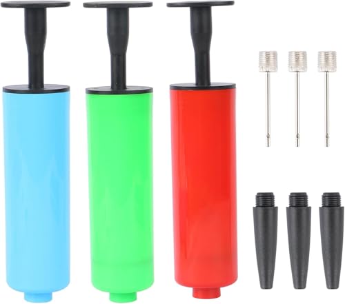 3 Pcs Hand Inflator Kits,TOSAMZOO Air Pump Ball Pump Sports Sphere Pumps with Needle, Nozzle, Perfect for Volleyball, Basketball, Football, Soccer, Water Polo, Inflatable Set