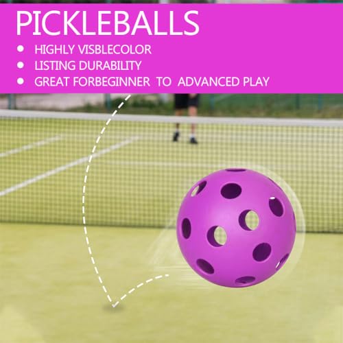 6 Pack Sports Outdoor Pickleballs - 40 Pickleball Balls - USA Pickleball Balls (USAPA) Approved - Official US Open Ball - color: Purple, style: 12 - Pack