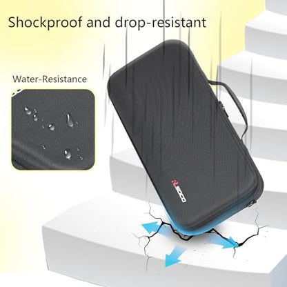 RLSOCO Pickleball Paddles Case Holds 2 Rackets and 4 Ball - Hard Protective Bag Fits for Selkirk Sport/Warping Point and All Pickleball Paddle Shapes and Sizes (Case Only)