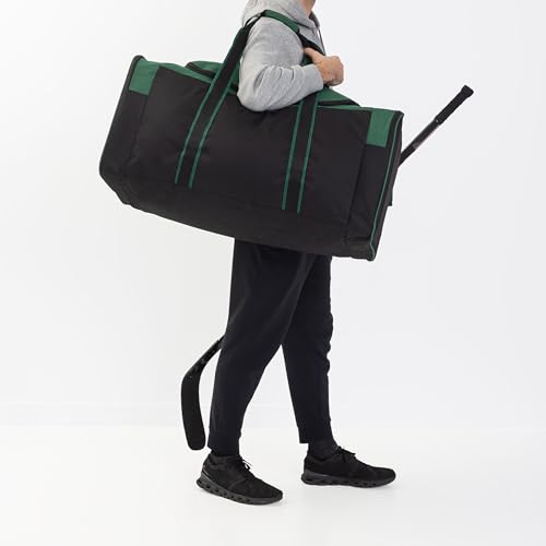 Jetstream Heavy Duty Multi Pocket Durable Sports Gym Equipment Travel Duffel Bag - color: L 32" Green, size: 32IN