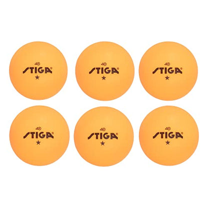 STIGA 1-Star Balls - color: Orange, size: 6 Pack
