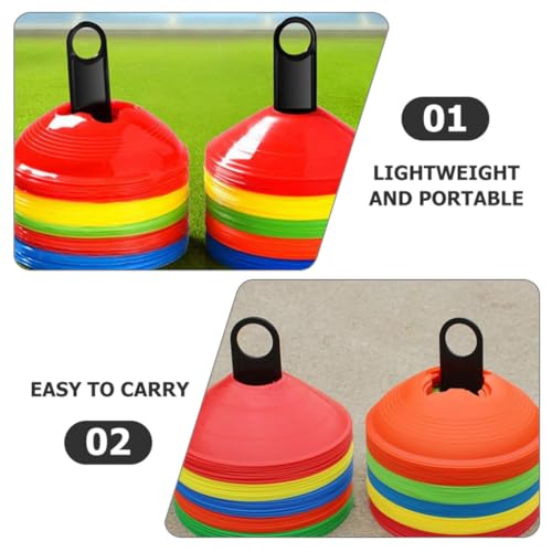 Cabilock Soccer Cone Holders 8-Pack Football Training Stand with Disc Cone Storage Rack Portable Carrying Holder for Sports Field Agility and Marking Discs
