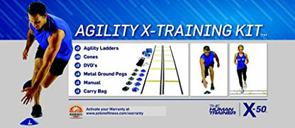 The Human Trainer X-50 Agility X-Training Kit (Includes: 2X 9 Foot Agility Ladders, 10x X-Training Cones, X2 DVDs, Full Colour Exercise Manual)