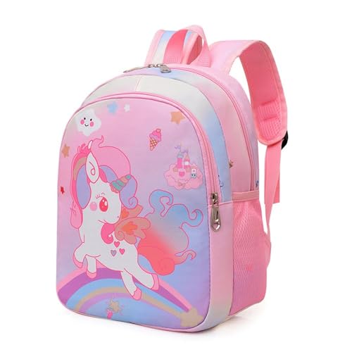 CHERUBIC Kids Toddler Cute Backpack Little Cartoon Travel Lightweight Bag Daypack For 3 Girls Boys (Unicorn Pink) - color: Unicorn Pink-2, size: Small-12"H
