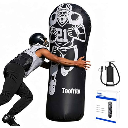 Inflatable Football Tackle Dummy with Water Weighted Base 72” Football Tackling Dummy D-Line Training Equipment for Football