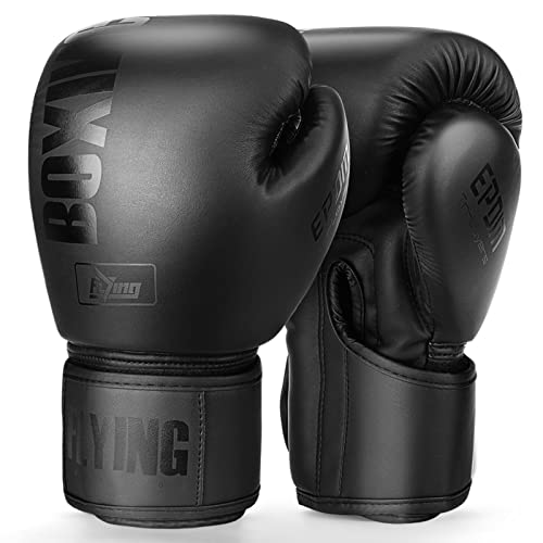 Boxing Gloves for Men and Women Suitable for Boxing Kickboxing Mixed Martial Arts Muay Thai MMA Heavy Bag Training - color: Black, size: 8oz