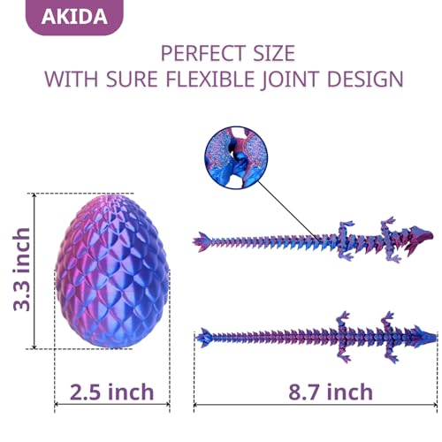 2 Pack Dragon Eggs with Dragon Inside, Dragon Egg Fidget Toy, 3D Dragon Eggs with Dragon Inside, Mystery Dragon Egg, 3D Printed Dragon Egg, Stocking Easter Basket Stuffers - color: 2 Pack Dragon Egg