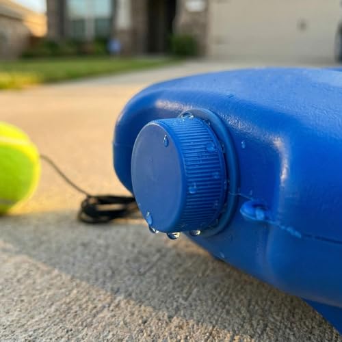 Tennis Ball Training Baseboard – Improve Your Skills & Perfect Your Swing, Solo Tennis Trainer Rebound Ball with 3 Balls, Tennis Practice Rebounder with Base for Beginner Adult Home - color: Blue