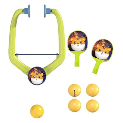 Yiju Indoor Hanging Table Tennis Training,Self Exercise,Parent Child Toy,Paddles and Balls Hanging Table Tennis Set for Kids Teens