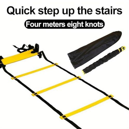 Agility Ladder - Speed Training Ladder for Soccer | Football Fitness Feet Training Carry Bag Agility Trainer Equipment | 12 Rung Speed Equipment for Gym Outdoor Fitness Practice Baseball Sports