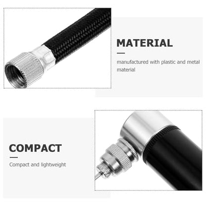 Portable 8-inch Sports Ball Pump for Basketball Soccer Volleyball with Pump Needle and Flexible Hose Handheld Inflation for Outdoor Team Sports and Exercise Balls