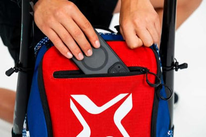 Axe Batpack | Baseball and Softball Backpack | Designed to Carry Bats, Cleats, & All Your Gear - color: Red