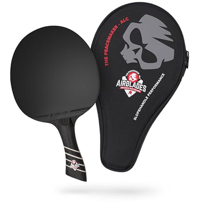 The Peace Maker ALC - Professional Ping Pong Paddle - Carbon Fiber Table Tennis Racket Producing Maximum Spin & Control for All Levels - Hard Carry Case & Ergonomic Handle.
