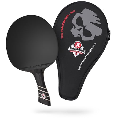 The Peace Maker ALC - Professional Ping Pong Paddle - Carbon Fiber Table Tennis Racket Producing Maximum Spin & Control for All Levels - Hard Carry Case & Ergonomic Handle.