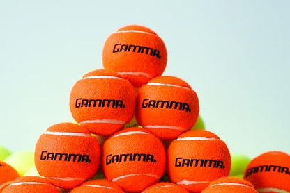 Gamma Pressureless Tennis Balls for Tennis Practice and Lessons, Longer-Term Durability and More Bounce Than Standard Tennis Balls, Orange, Bag of 12