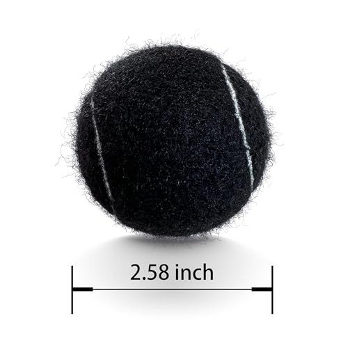 Tennis Balls, 6 Pack Advanced Training & Practice Tennis Balls for Beginners, High Visibility Pet Dog Playing Balls - color: Black