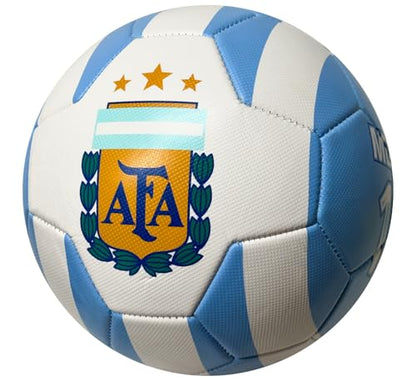Icon Sports Licensed AFA Messi #10 Soccer Ball - Argentina Light Blue & White Football, Sizes 5, 4 and Mini Size 2 Skill Ball - size: 5