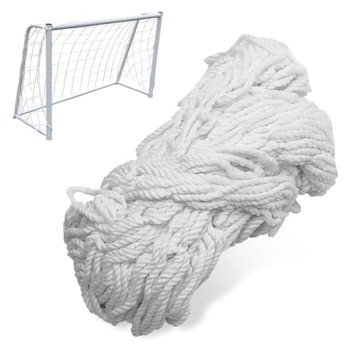 Soccer Goal Net, Sports Soccer Replacement Goal Nets Football Net Soccer Netting for Backyard Games and Training for Adults and Youth Soccer Practice, White - size: 6X4FT