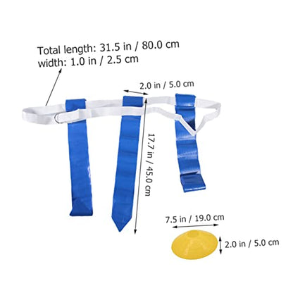 1Set Football Flag Belt Set for Youth Adults Belts Flags Goal Markers for Outdoor Football Games Training Activities