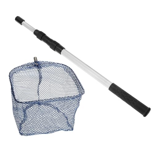 PATIKIL Telescopic Table Tennis Ball Picker, Aluminum Alloy Portable Ping Pong Ball Pick Up Net Bag for Balls Picking, Blue