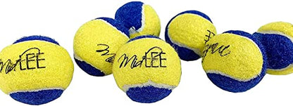 Midlee X-Small Dog Tennis Balls 1.5" Pack of 12 (Blue/Yellow, 1.5 inch) - color: Blue