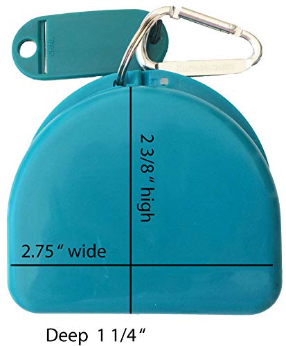 Field Hockey Case for Mouth Guards, Retainers - Winning Team - Aqua - color: Aqua