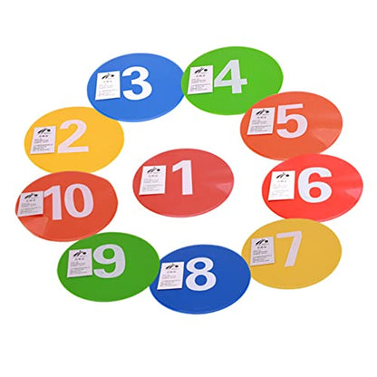 DECHOUS 10Pcs Soccer Training Spot Markers Reusable Roadblock Plate for Sports Durable Football Supplies for Gym Class Agility Drills