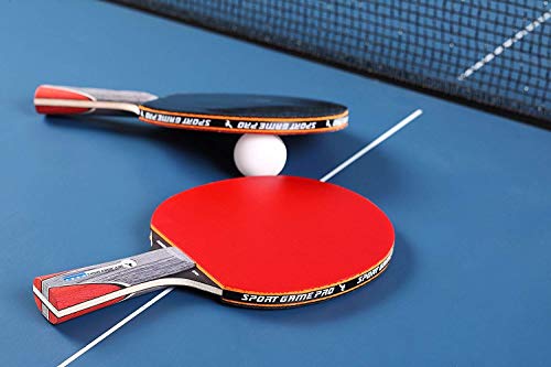 Ping Pong Paddle with Killer Spin + Case for Free - Professional Table Tennis Racket for Beginner and Advanced Players - Improve Your Ping Pong Skills with JT Ping Pong Paddle Set - color: Dark red
