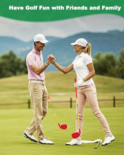 HOTWIND Backyard Golf Game Clubs with 5”x 3.5” Oversize Heads and 36” Lightweight Carbon Shaft for Adults Play Outdoor Golf Yard Game in Grass Parks and Yards Hit Plastic and Foam Balls - size: 6 Pack