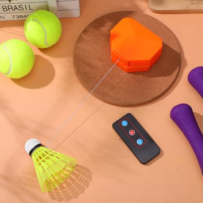 BESTonZON Indoor Badminton Rebound Trainer Machine, Electric Solo Practice Device with Remote Control, Self Training Shuttlecock Equipment for Home