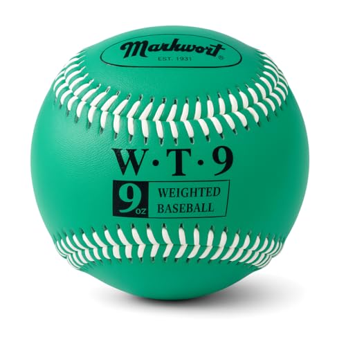 Markwort Weighted 9-Inch Baseballs-Leather Cover (Individually Boxed) - color: Green