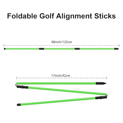 Adjustable Golf Swing Plane Trainer System for Practising Aiming Putting Swing - Made of Solid Steel - size: Stick Holder + Sticks