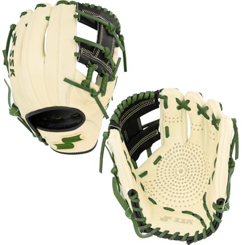 SSK Z5 Craftsman Infield Baseball Glove – 11.25” - 11.5” - 11.75” - 12” – Right & Left Hand Throw - color: Camel/Black/Forest, size: 11.5" - Right Hand Throw