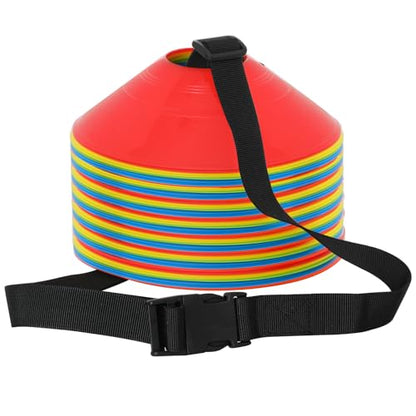 6.5 Feet Strap Cone Carrier Sport Cone Carrying Strap Adjustable Agility Disc Cone Strap Carrier for Storage & Travel with Quick Snap Closure - color: Black