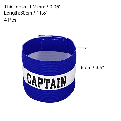 PATIKIL Captain's Armband, Pack Elastic Arm Band for Soccer Team Training - color: Blue