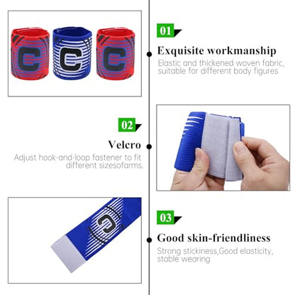 Elastic Soccer Captain Armband for Youth and Adult - size: Mixed Color