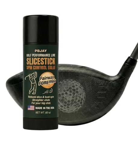 PBJay Slicestick Golf Club Balm Anti Slice and Anti Hook Formula Reduces Side Spin for Straighter Drives and Better Accuracy Clean Easy Application for Drivers Woods and Hybrids