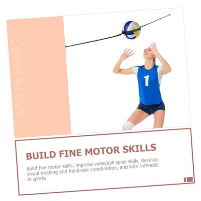 1Set Volleyball Spike Trainer Indoor Practice Equipment for Serving Hitting Jumping Skills Durable Strap for Training Development