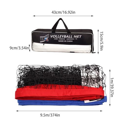 Beach Volleyball Net Outdoor - 31x3Ft Professional, Heavy Duty Portable, Adjustable Durable Design, Easy Setup System | Backyard Pool Beachs Court for Backyard Pool Beach Court