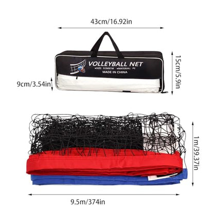 Beach Volleyball Net Outdoor - 31x3Ft Professional, Heavy Duty Portable, Adjustable Durable Design, Easy Setup System | Backyard Pool Beachs Court for Backyard Pool Beach Court