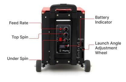 Portable Tennis Ball Machine (26lbs) - Dual Motor for TopSpin and Backspin, 80+ Balls, Max 68MPH, 4+ Hours Play with External Lithium Battery - style: N2 Ball Machine Only (Space Gray)