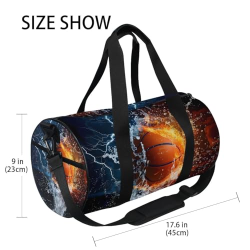 Sports Gym Travel Duffle Bag Basketball Luggage for Men and Women - color: Basketball