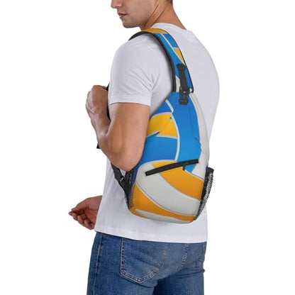 Volleyball Sling Backpack Sling Bag Crossbody Shoulder Bag Volleyball Purse Chest Bag For Men Women - color: Volleyball