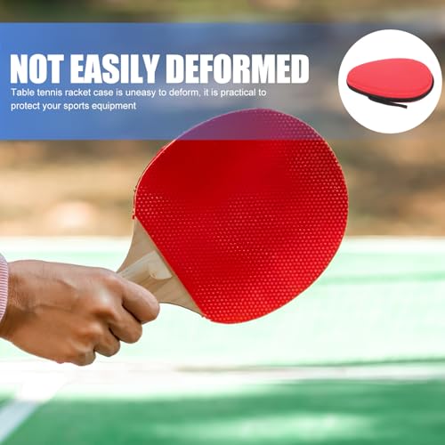 Table Tennis Paddle Case Protective Hard Eva Storage Bag Racket Organizer for Indoor Outdoor Sports with Ball Holder Blue