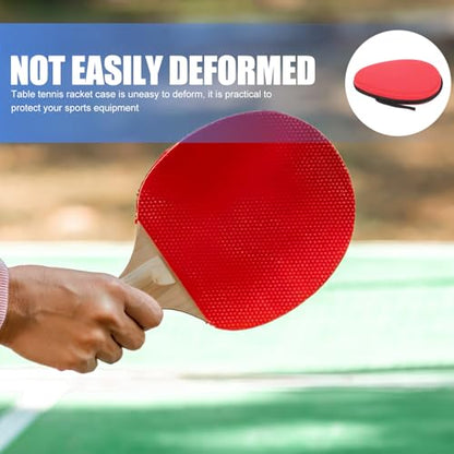 Table Tennis Paddle Case Protective Hard Eva Storage Bag Racket Organizer for Indoor Outdoor Sports with Ball Holder Blue