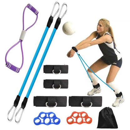 Volleyball Passing Trainer with Resistance Bands – Volleyball Passing Bands & Arm Bands Set for Volleyball Practice, Agility, Serving, Arm Swing & Pass Training